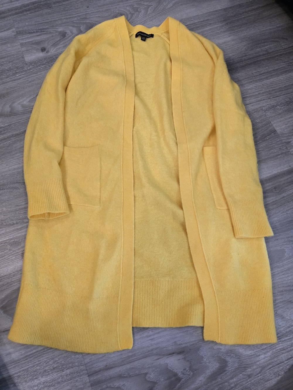 Banana Republic Yellow Open-Front Longline Cardigan